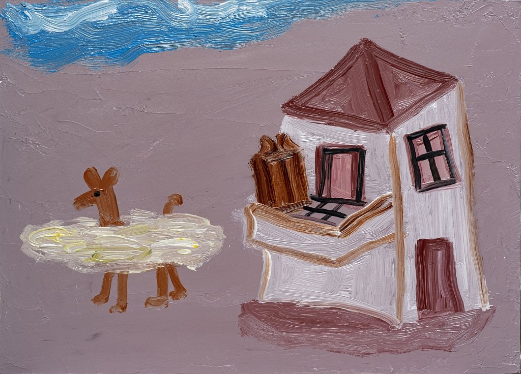 Wardrobe on Veranda, Deer in the mist